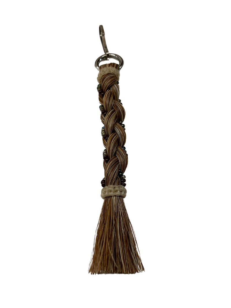Braided Horse Hair w/Beads Zipper Pull