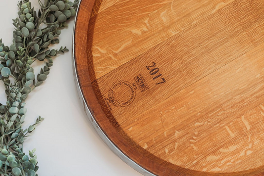 Reclaimed Wine Barrel Lazy Susan