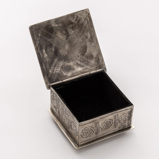 Square Stamped Rose Box