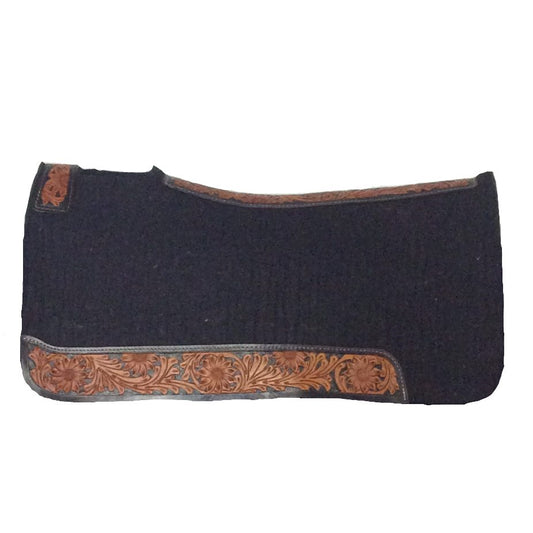 Wool Felt Pad- Tooled Wear Leather