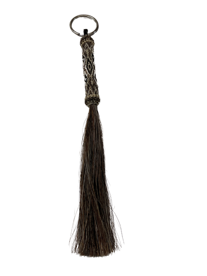Hitched Horsehair Tube w/Tassel Keychain