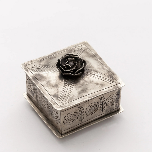 Square Stamped Rose Box