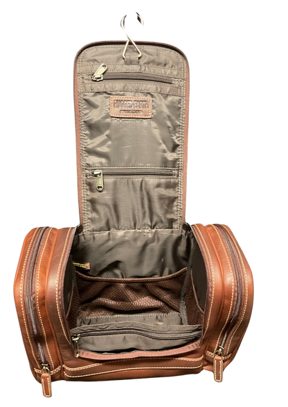 Rugged Earth Leather Toiletry Bag
