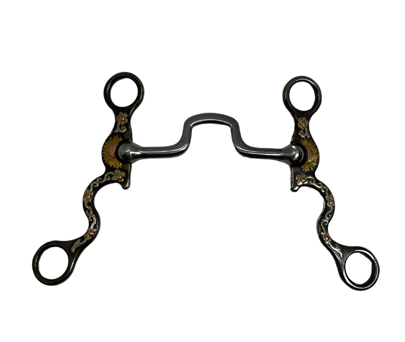 224QC - Port Bit w/Floral, Brass & Copper Trim