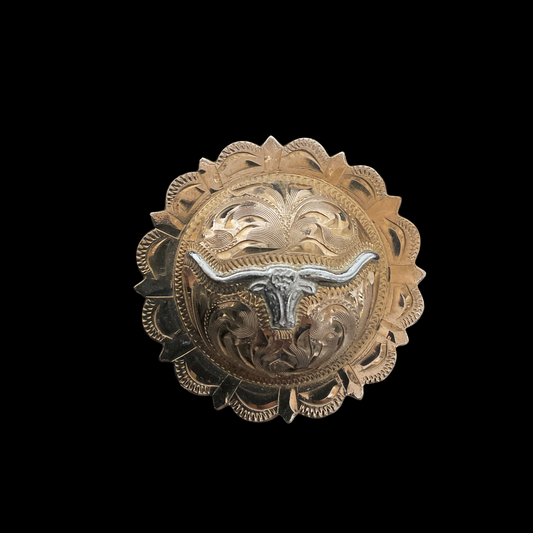 El Paso Longhorn Loopback Concho- Brass