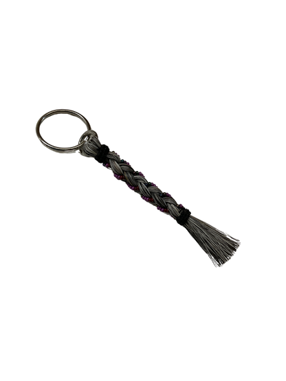 Braided Horse Hair w/Beads Keychain