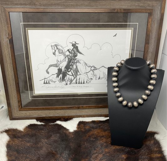 19mm Navajo Pearl Necklace -18"
