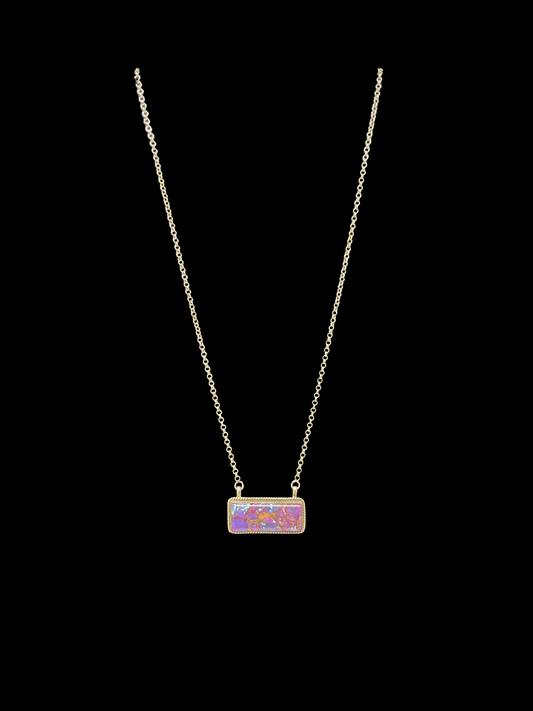 Purple Mojave Bar Necklace