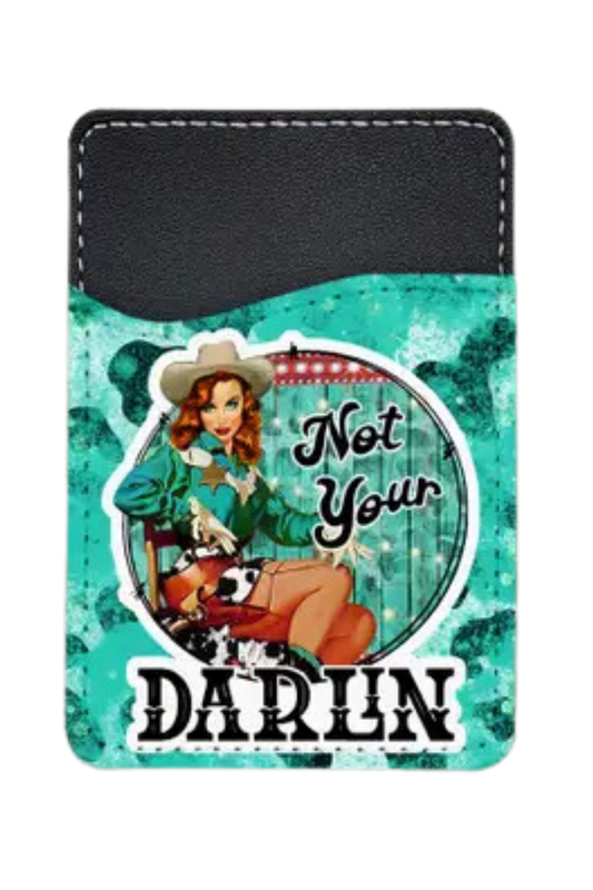 Not Your Darlin Retro Cowgirl Phone Wallet Card Holder