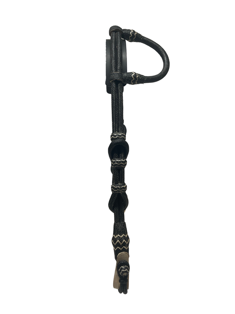 Black Rawhide Single Ear Headstall