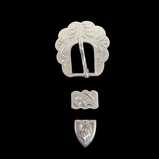Brownsville Buckle Set- Silver Plate