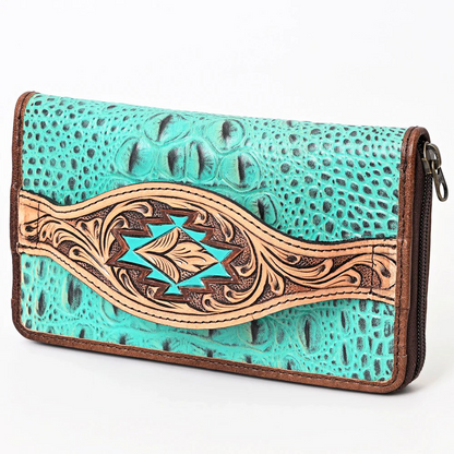 Turquoise Leather Wallet