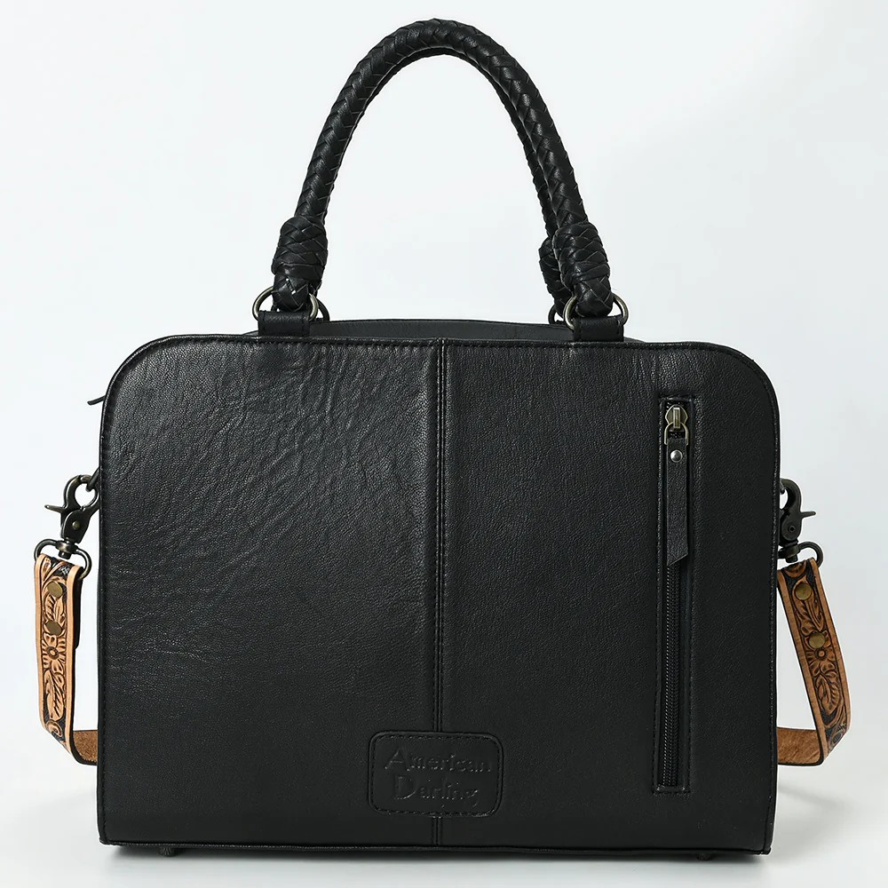 Tooled Leather & Cowhide Purse
