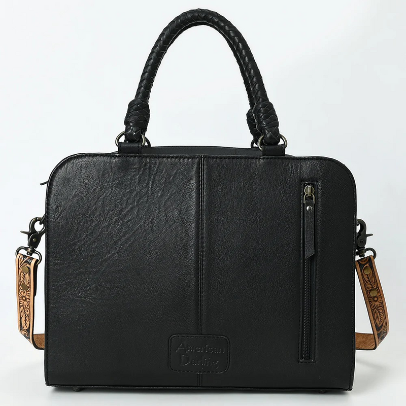 Tooled Leather & Cowhide Purse