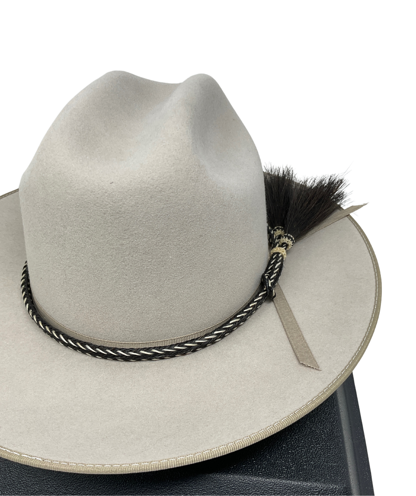 2 Strand Horsehair Hat Band w/Side Double Tassel