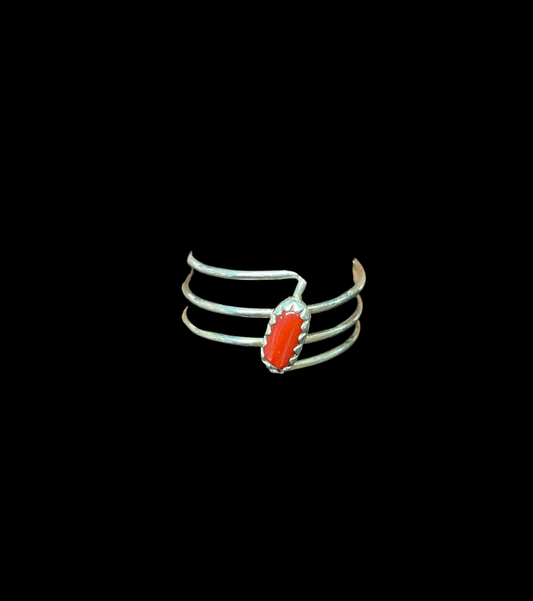 3 Ring Sterling & Spiny Oyster Ring