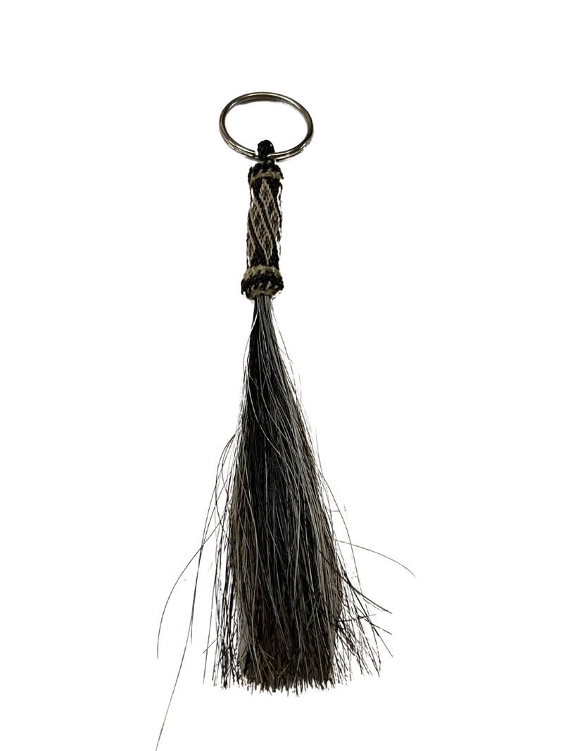 Hitched Horsehair Small Tube w/Tassel Keychain