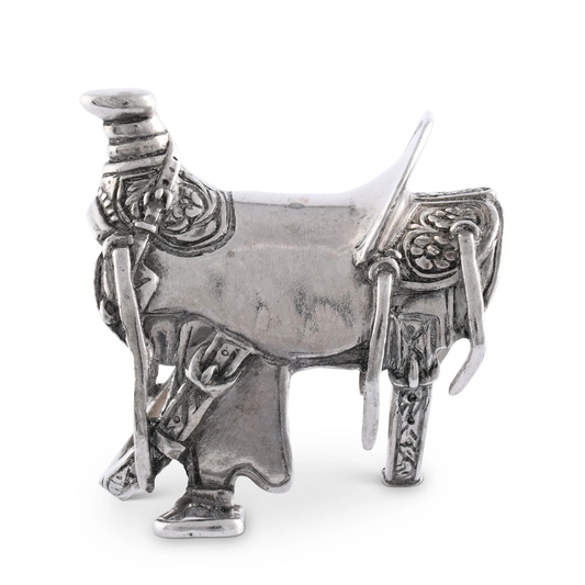 Western Frontier Pewter Cowboy Saddle Napkin Ring
