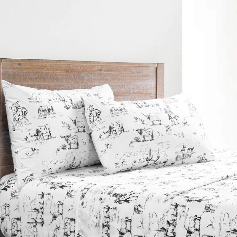 Ranch Life Western Bedding Queen Sheet Set