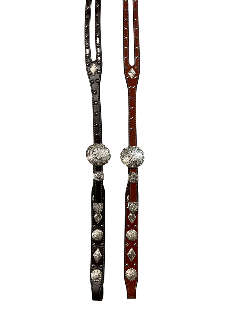 5/8" Shaped Split Ear Hansen Tahoe Buckles w/Dots & Conchos