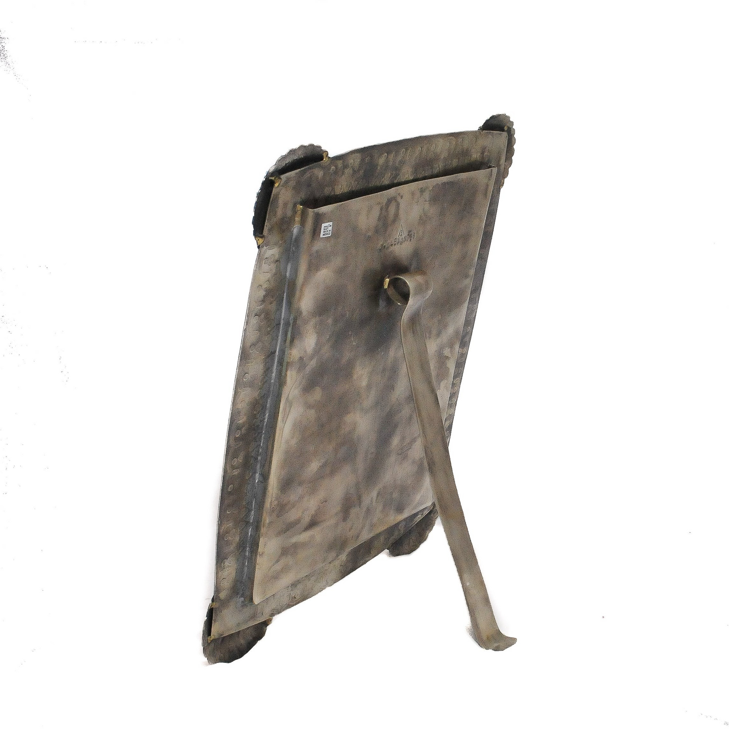 Stamped Mirror with Turquoise