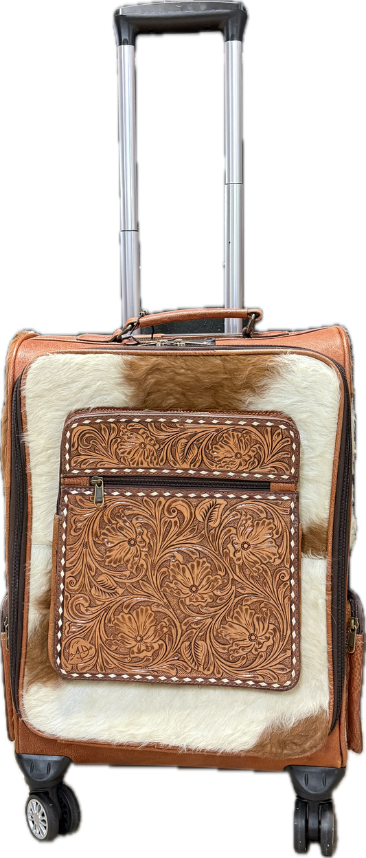 Wheeled Cowhide/Leather Luggage