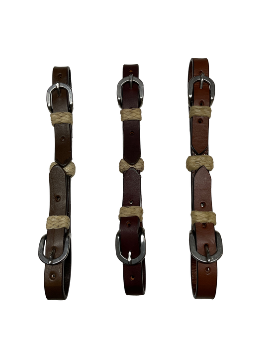 Double Buckle Curb w/Rawhide Buttons