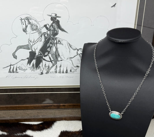 Turquoise Bar Necklace