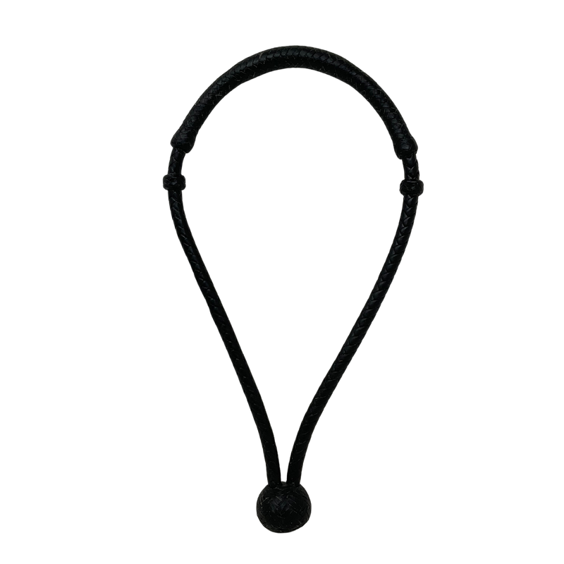 8 Plait Black Leather Bosalita