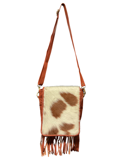 Light Leather Purse w/Cowhide