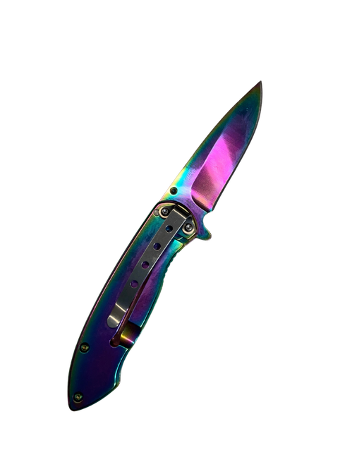 Metallic Single Blade Folding Knife
