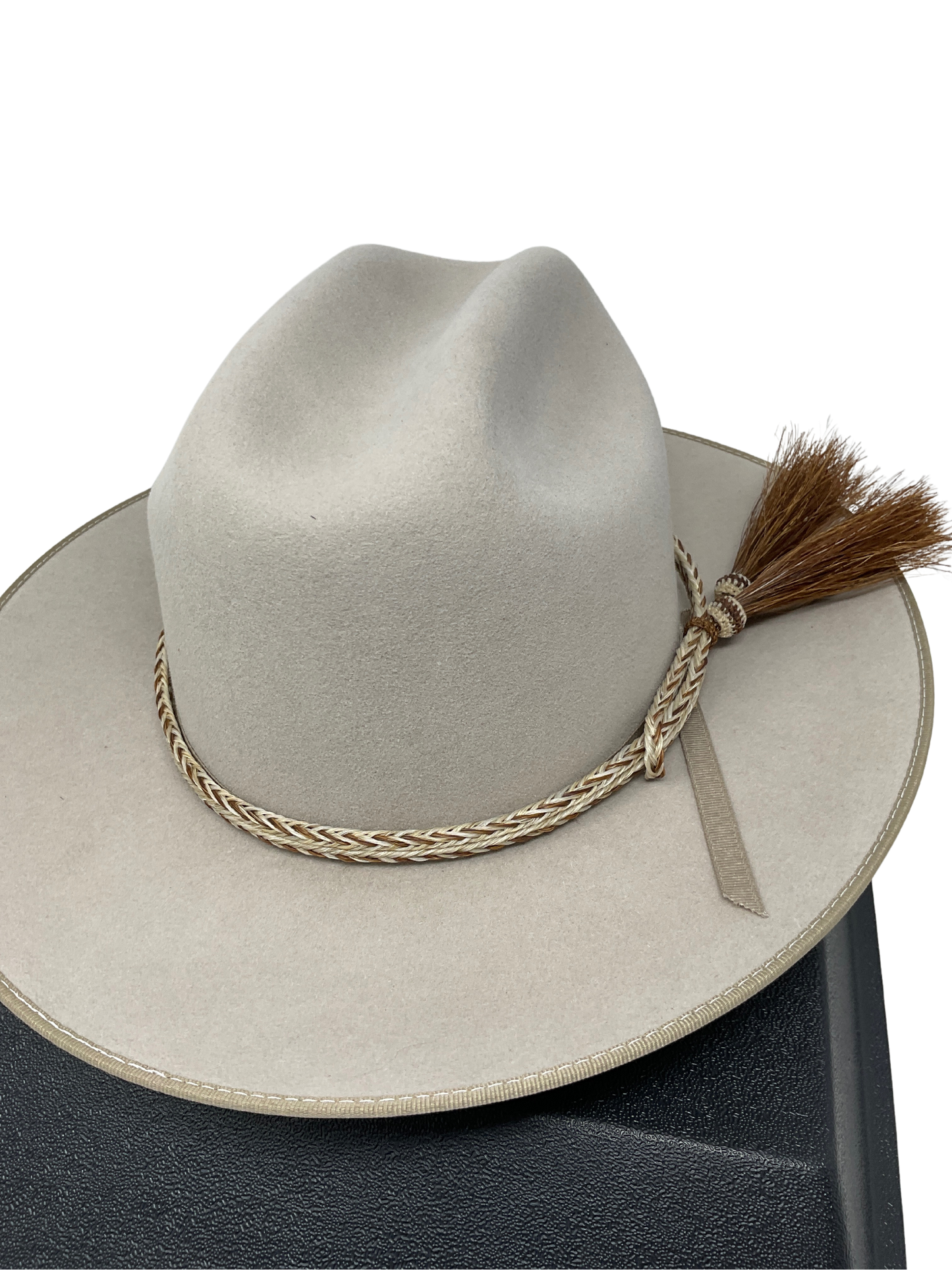 2 Strand Horsehair Hat Band w/Side Double Tassel