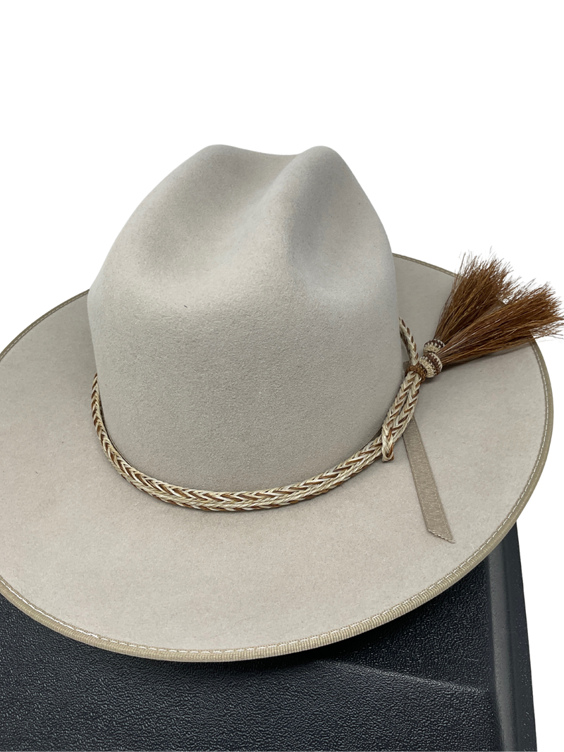 2 Strand Horsehair Hat Band w/Side Double Tassel