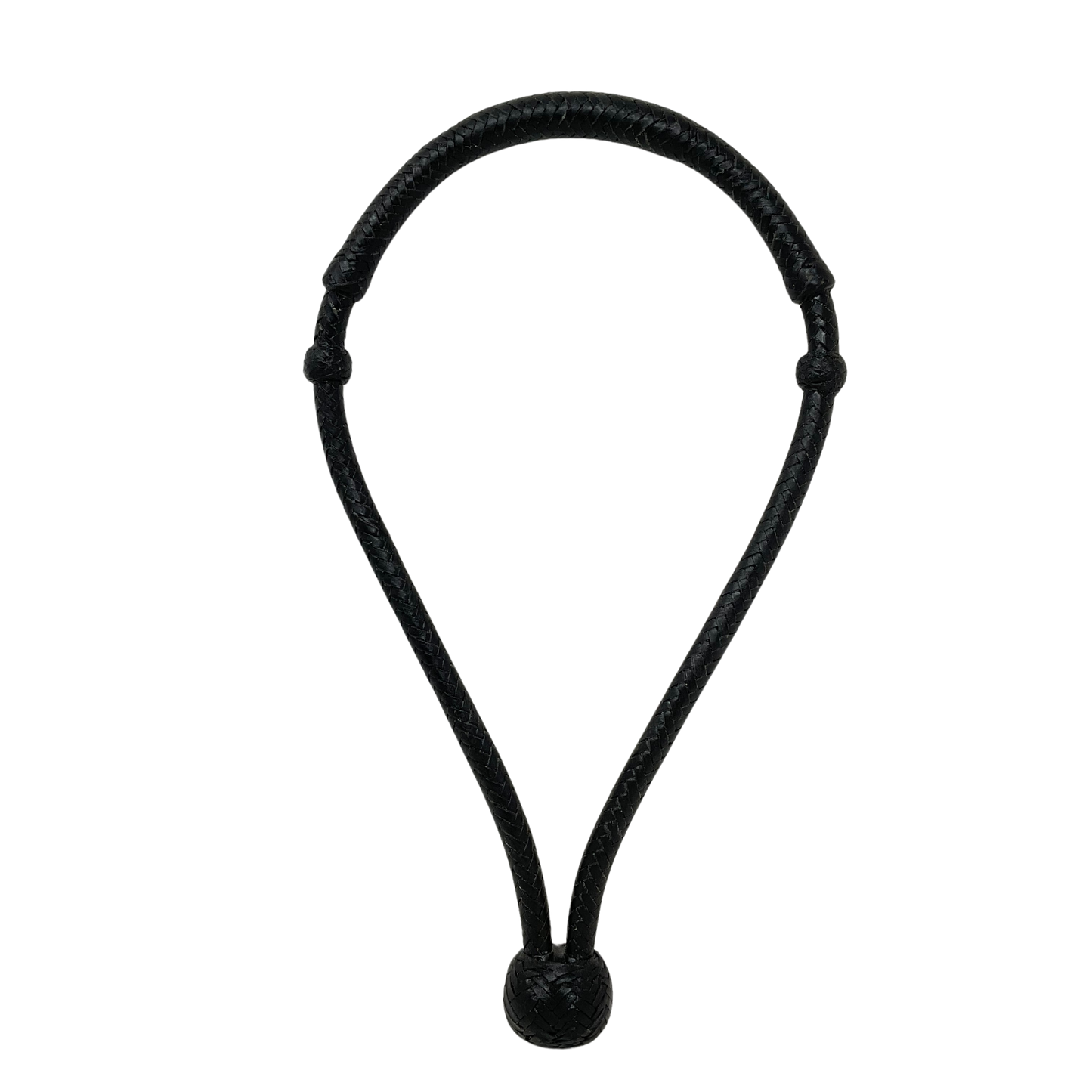 12 Plait Black Rawhide Bosalita