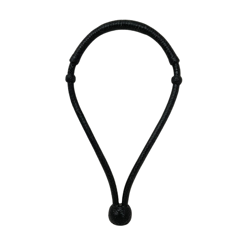 12 Plait Black Rawhide Bosalita