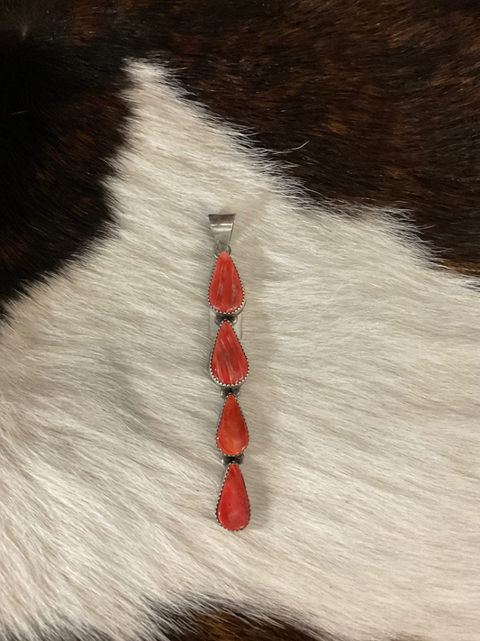 4 Stone Spiny Oyster Pendant