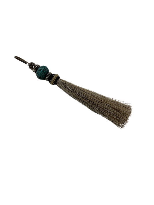 Horse Hair Tassel w/Beads Zipper Pull