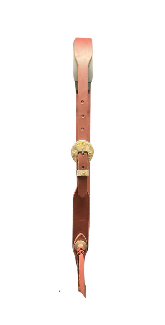 Split Ear Latigo w/SS Floral Buckle