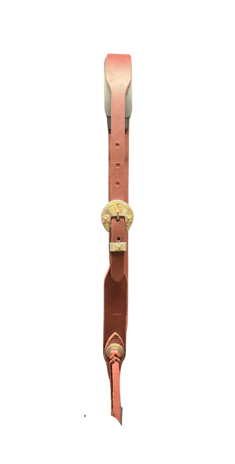 Split Ear Latigo w/SS Floral Buckle
