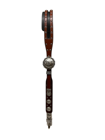 5/8" Shaped Split Ear Headstall Hansen El Paso Buckles, Conchos w/Bit Hangers
