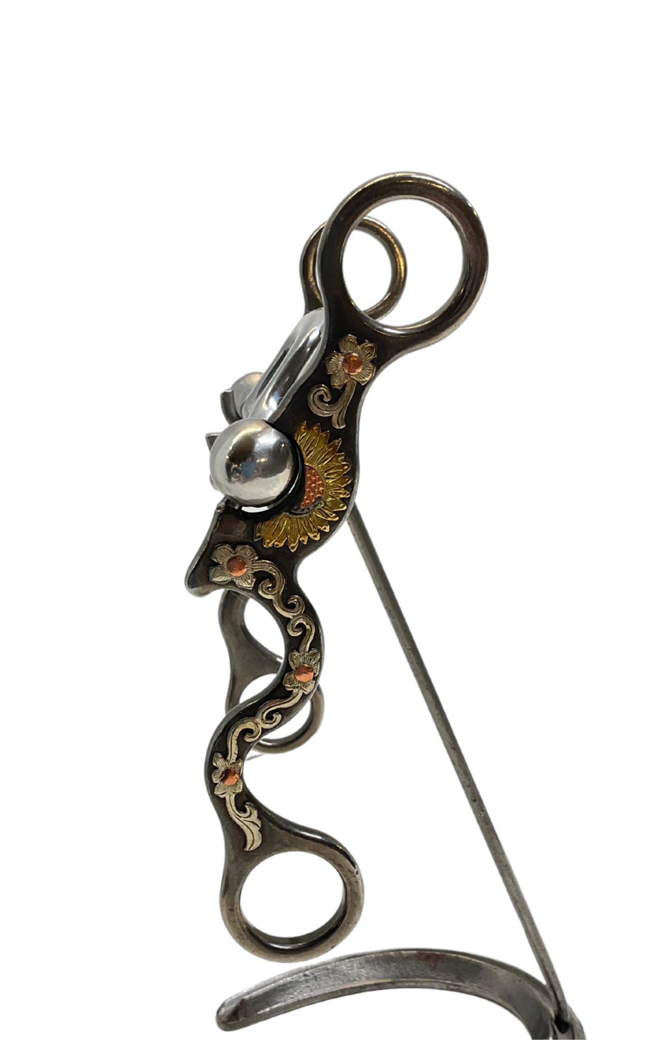 224QC - Port Bit w/Floral, Brass & Copper Trim