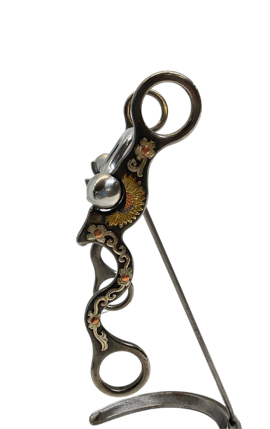 224QC - Port Bit w/Floral, Brass & Copper Trim