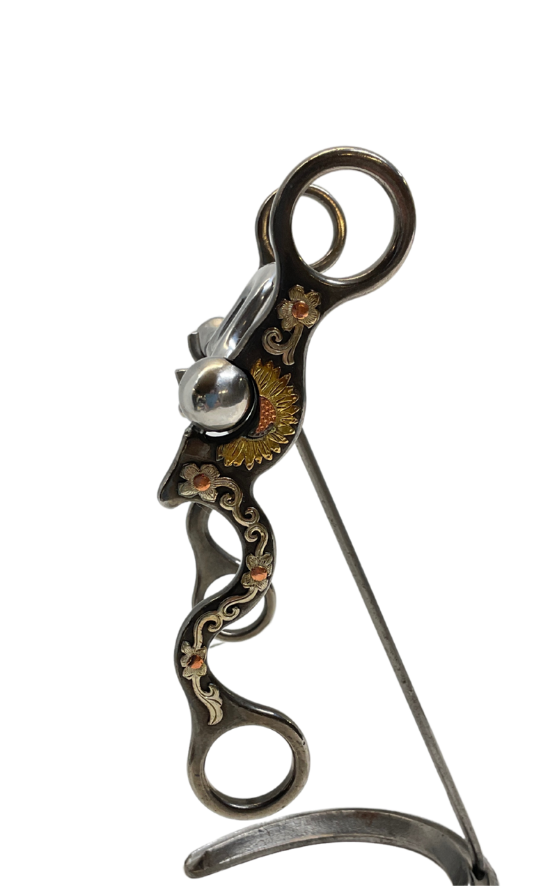 224QC - Port Bit w/Floral, Brass & Copper Trim