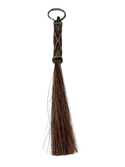 Hitched Horsehair Tube w/Tassel Keychain
