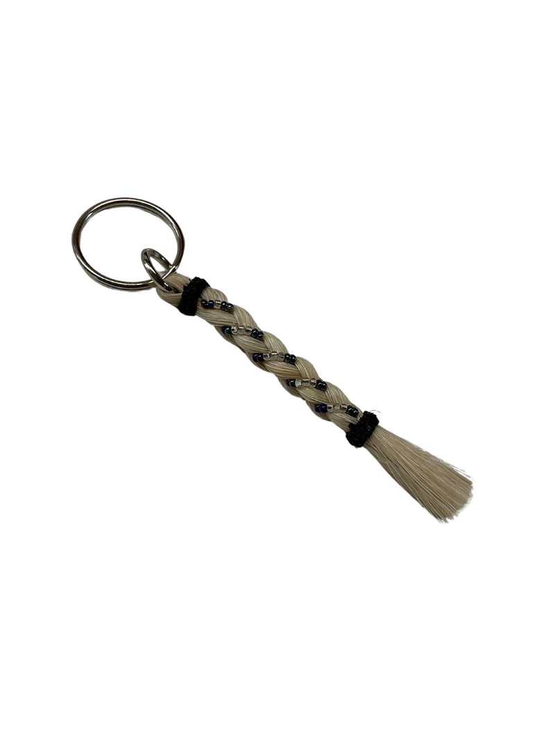 Braided Horse Hair w/Beads Keychain