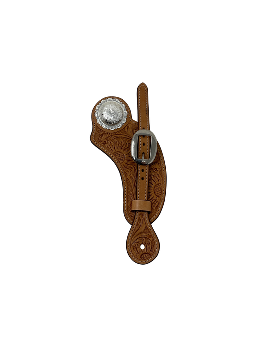 Ladies Spur Strap w/Silver Plate