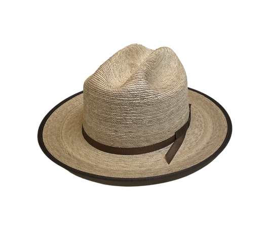 Backroads Mexican Palm Leaf Hat -Brown Edge