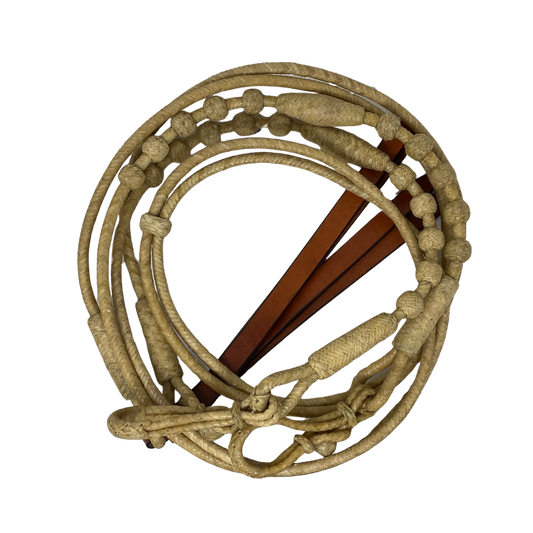 12 Plait Rawhide Oklahoma Split Rein