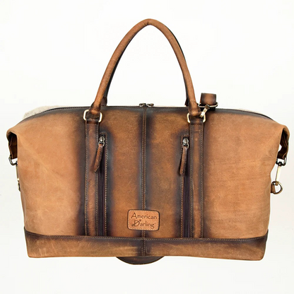 Hair On Cowhide & Leather Duffel Bag