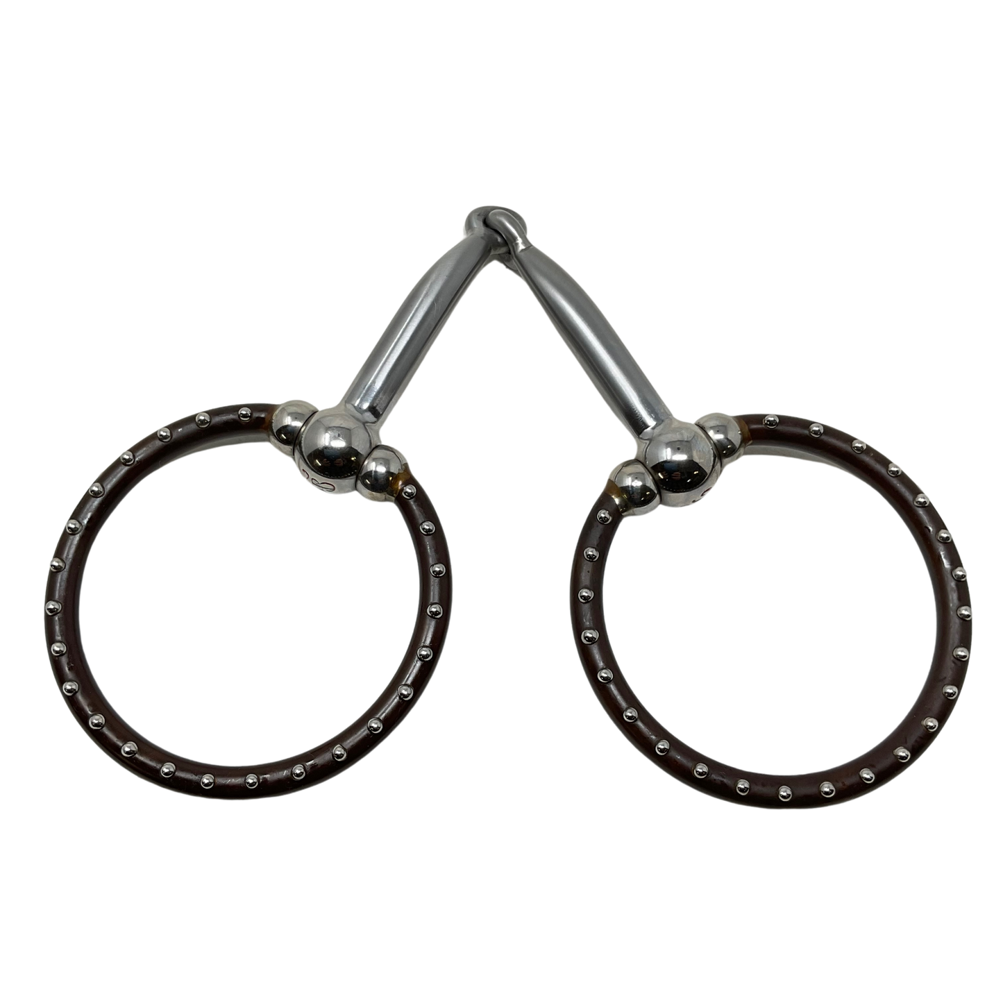 Ballhinge Ring Snaffle Brown Finish w/Dots
